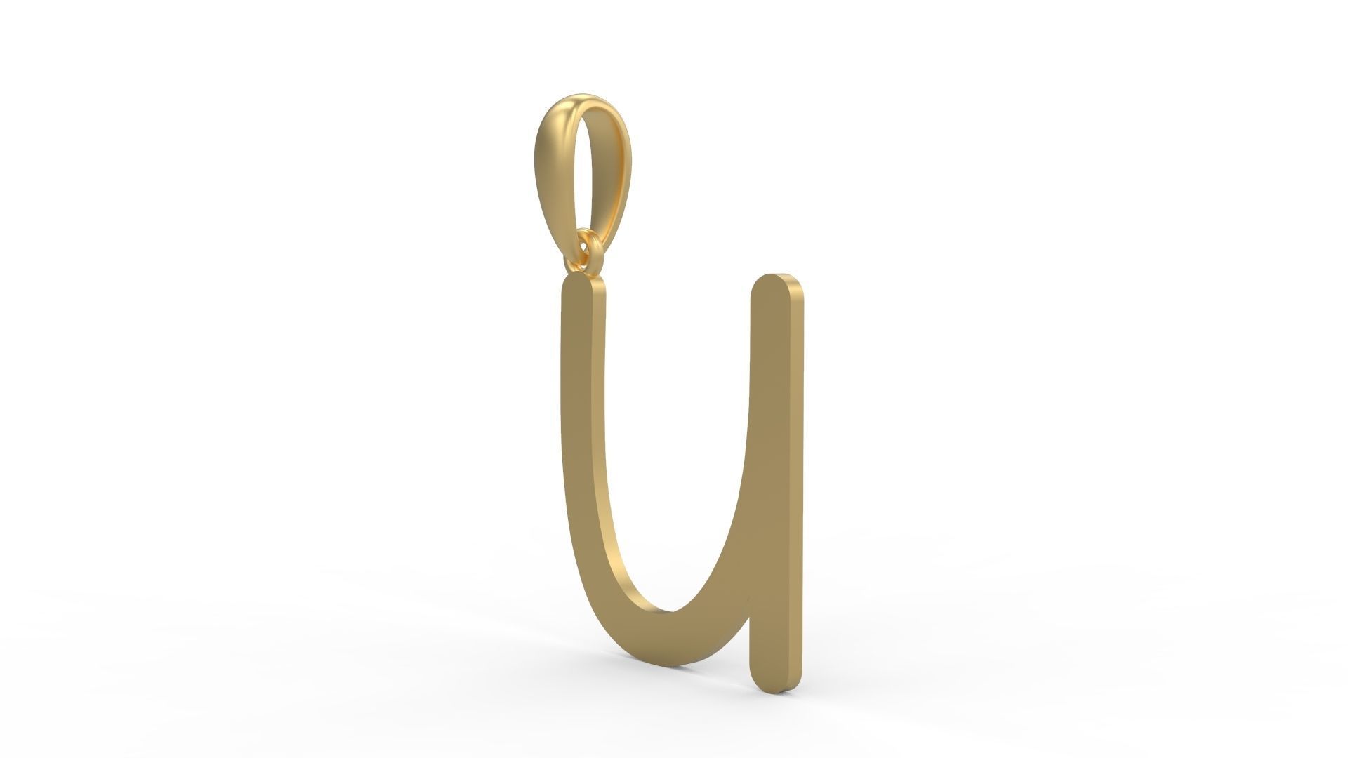 Initial Letters Pendant CALDERDALE U 3D print model_1