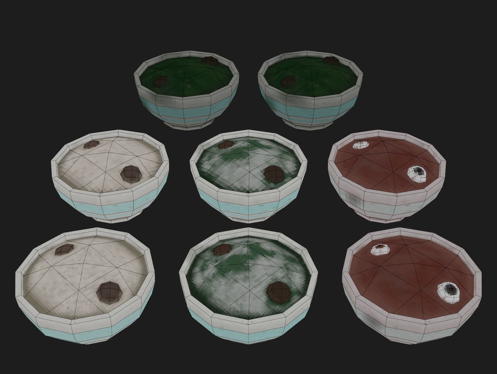 plate in the style of graphics with ps1 Free low-poly 3D model_2