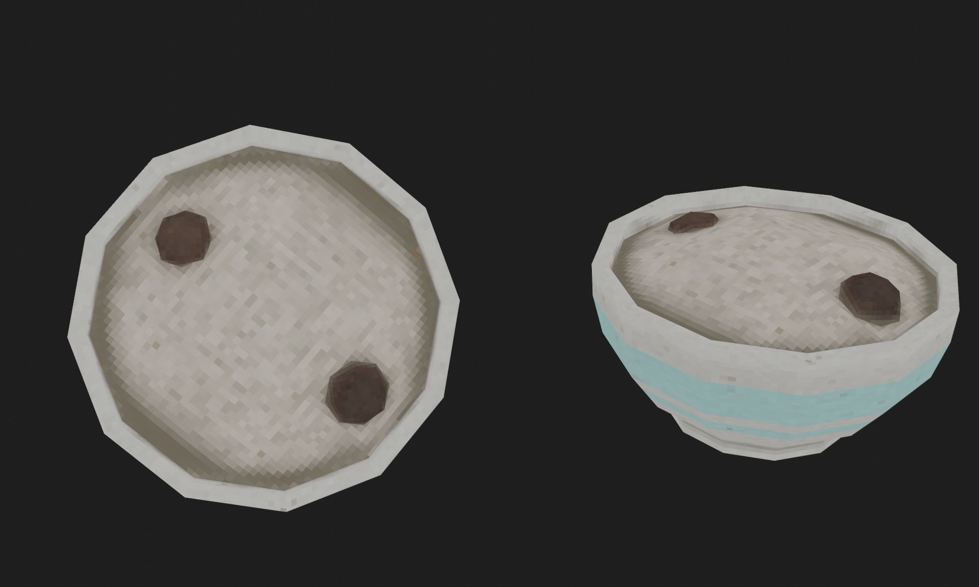 plate in the style of graphics with ps1 Free low-poly 3D model_18