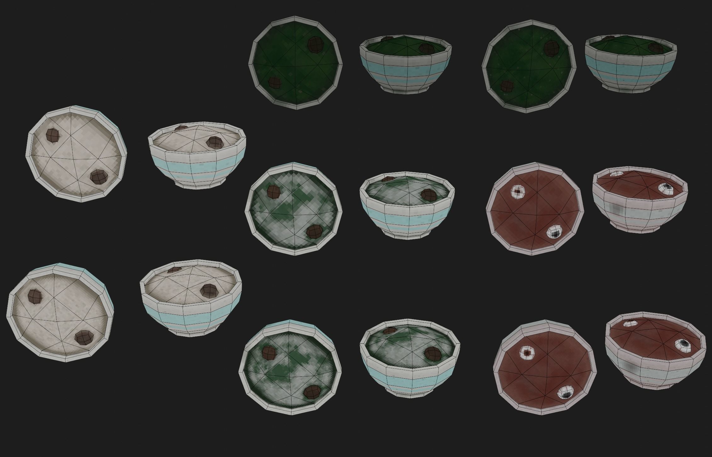 plate in the style of graphics with ps1 Free low-poly 3D model_3