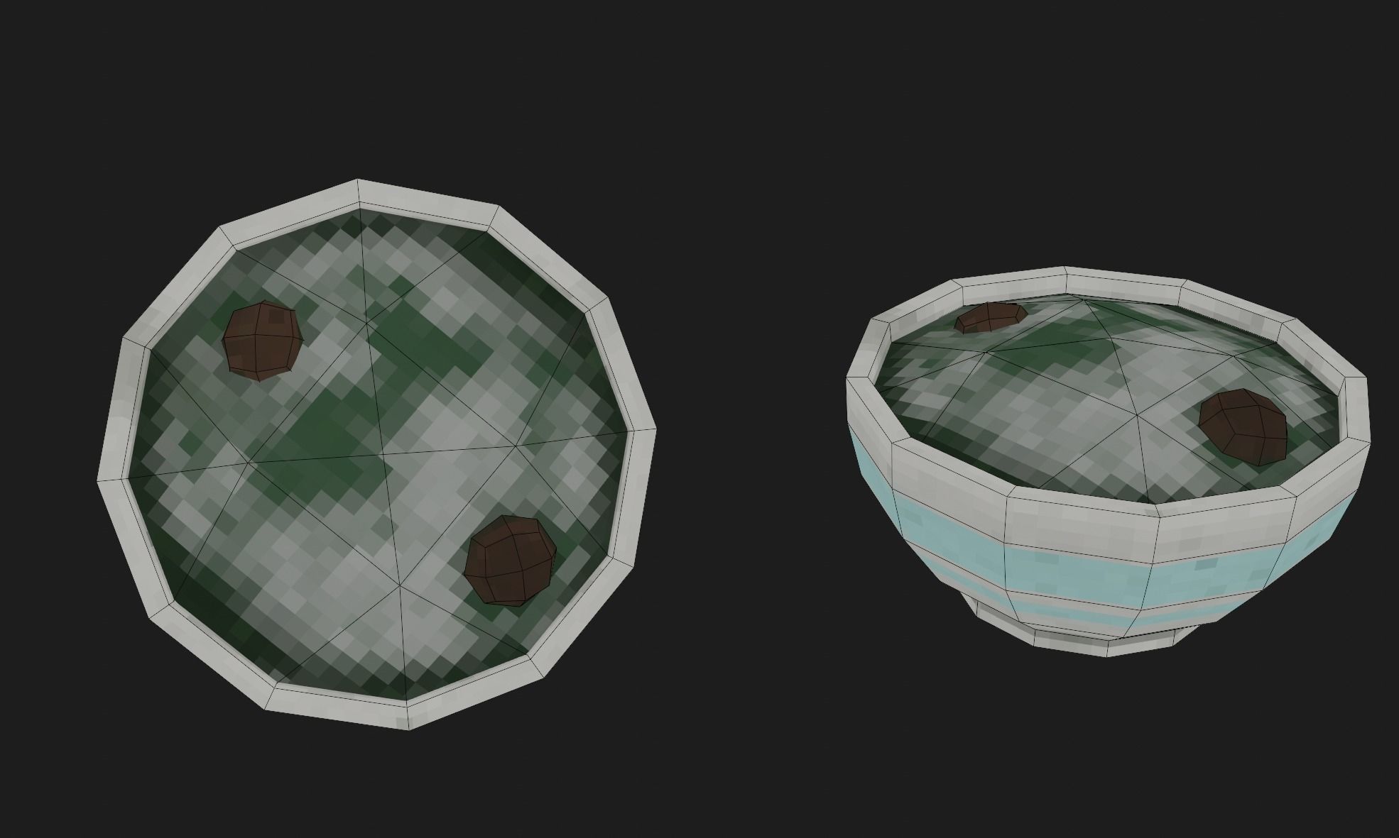 plate in the style of graphics with ps1 Free low-poly 3D model_13