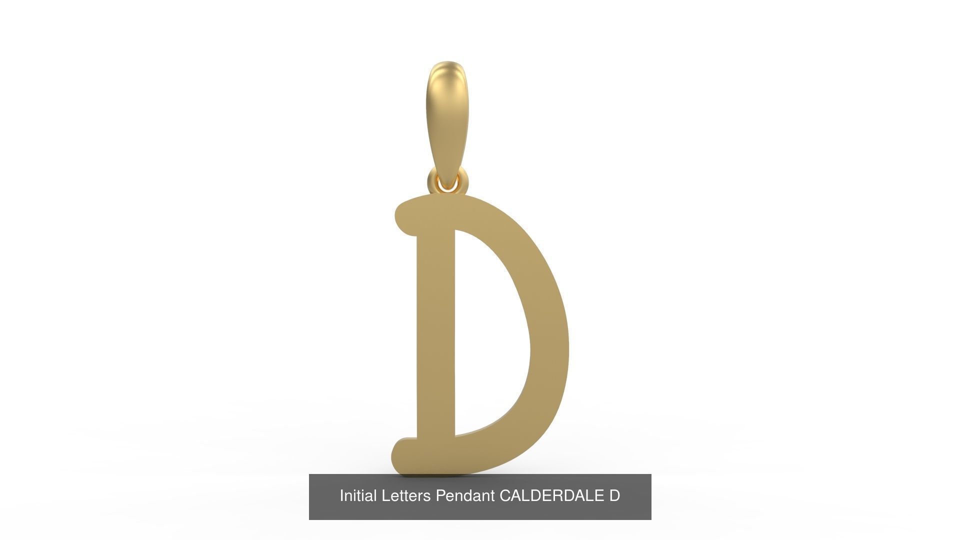 Initial Letters Pendant Alphabets CALDERDALE 3D Model Collection_6