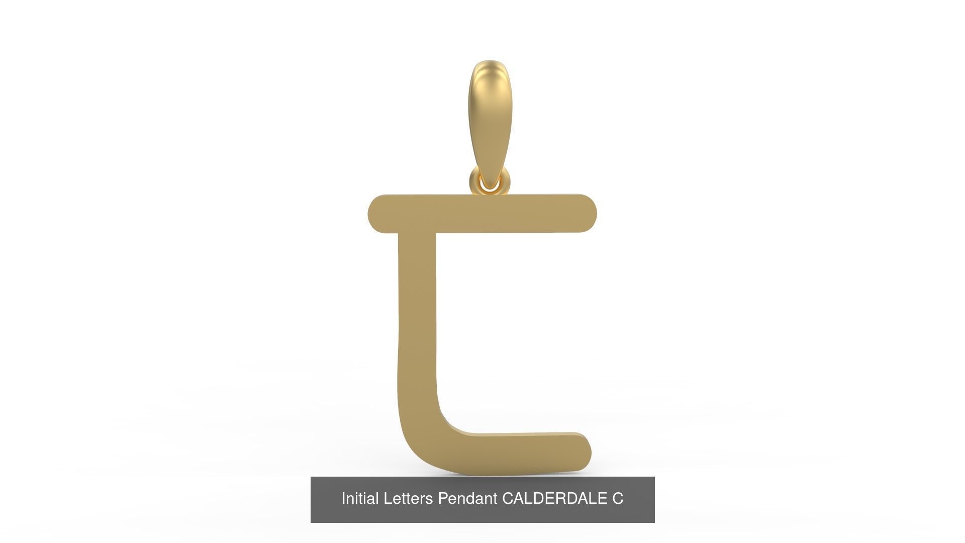 Initial Letters Pendant Alphabets CALDERDALE 3D Model Collection_5