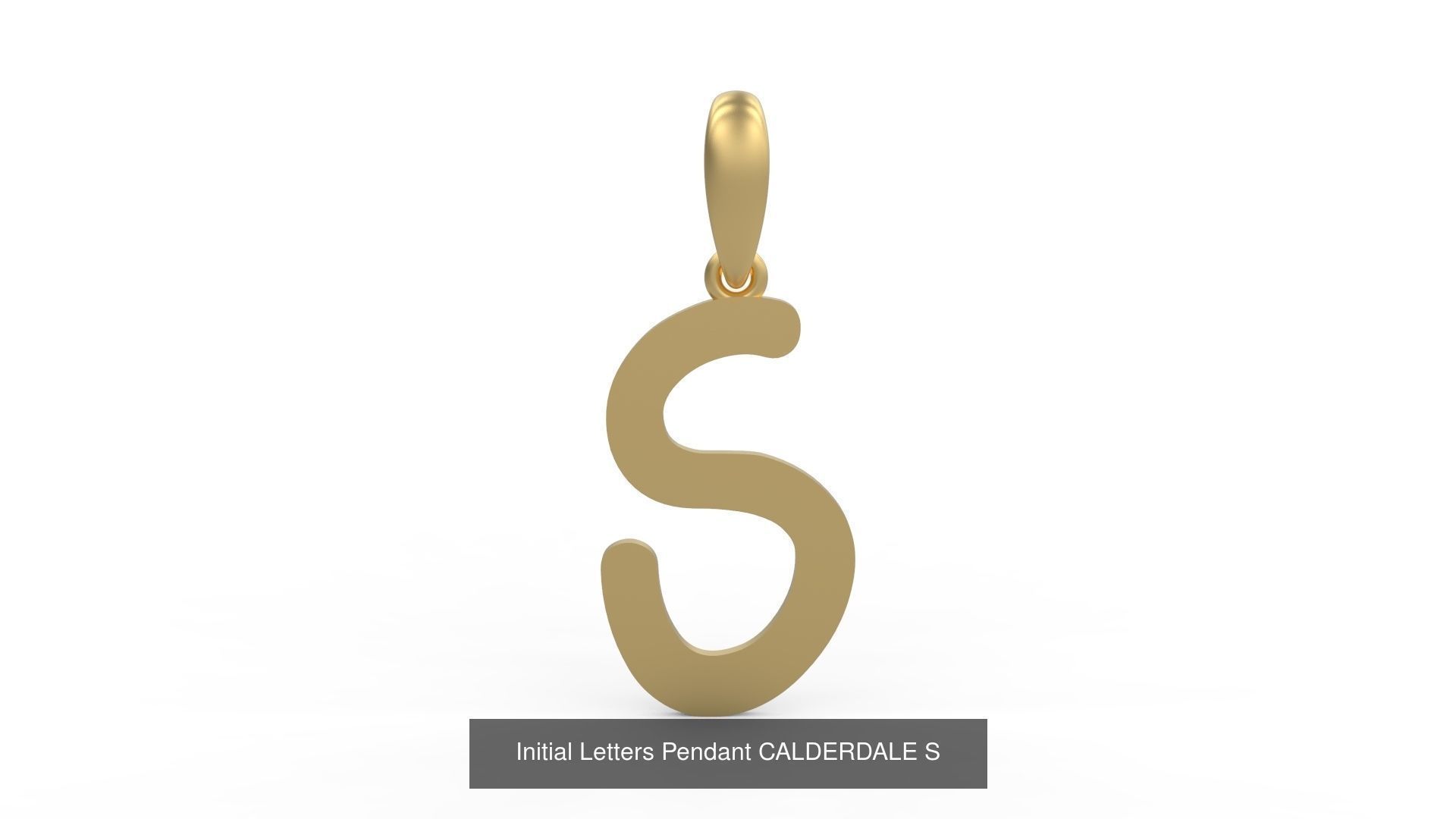 Initial Letters Pendant Alphabets CALDERDALE 3D Model Collection_21
