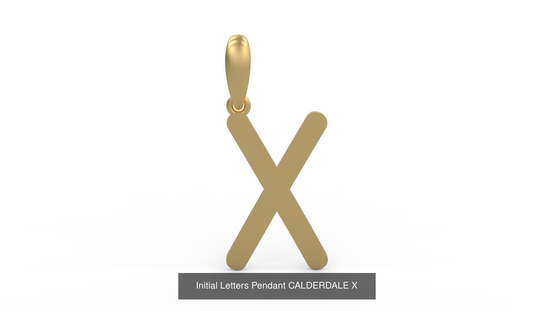 Initial Letters Pendant Alphabets CALDERDALE 3D Model Collection_26