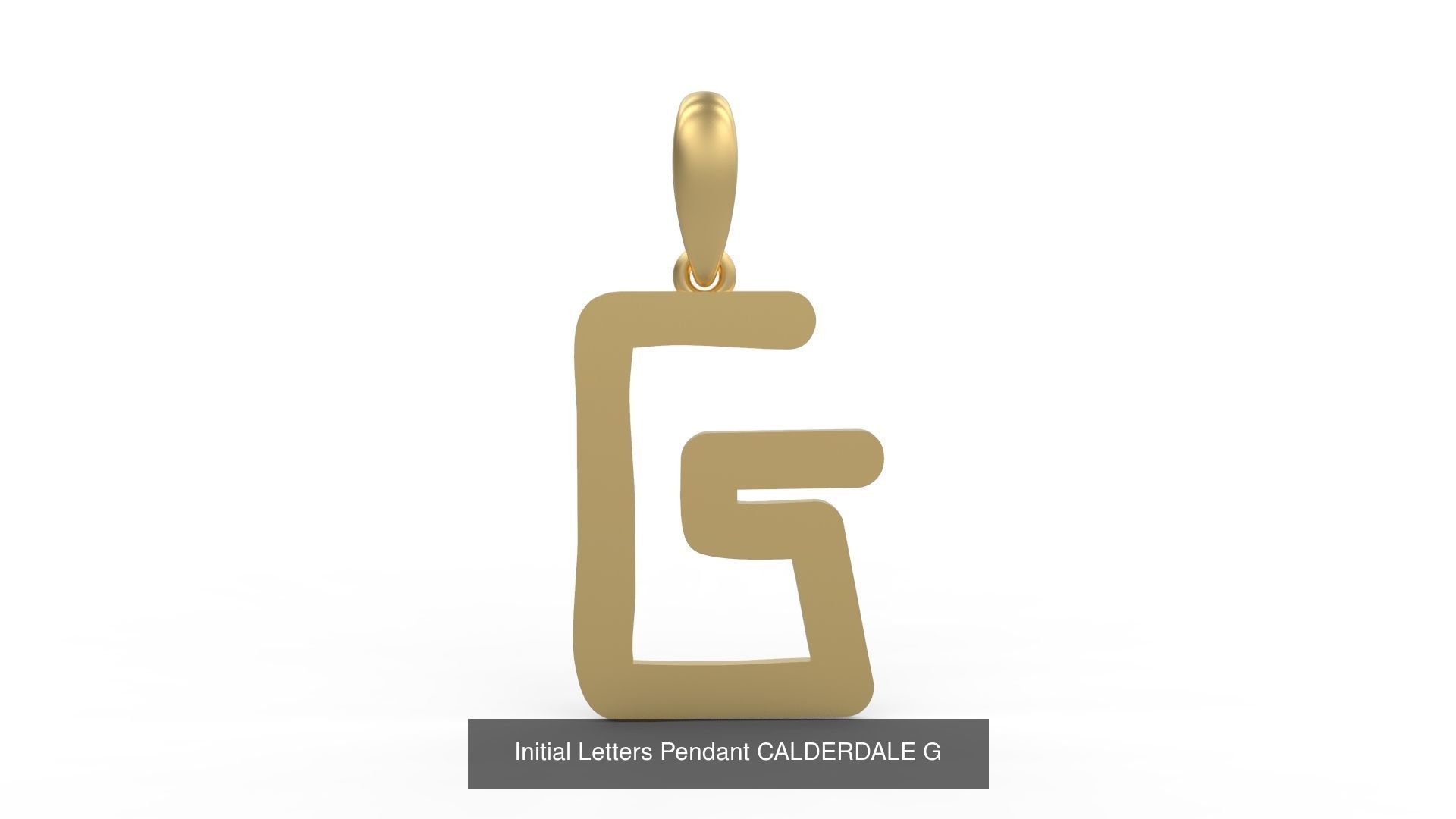 Initial Letters Pendant Alphabets CALDERDALE 3D Model Collection_9