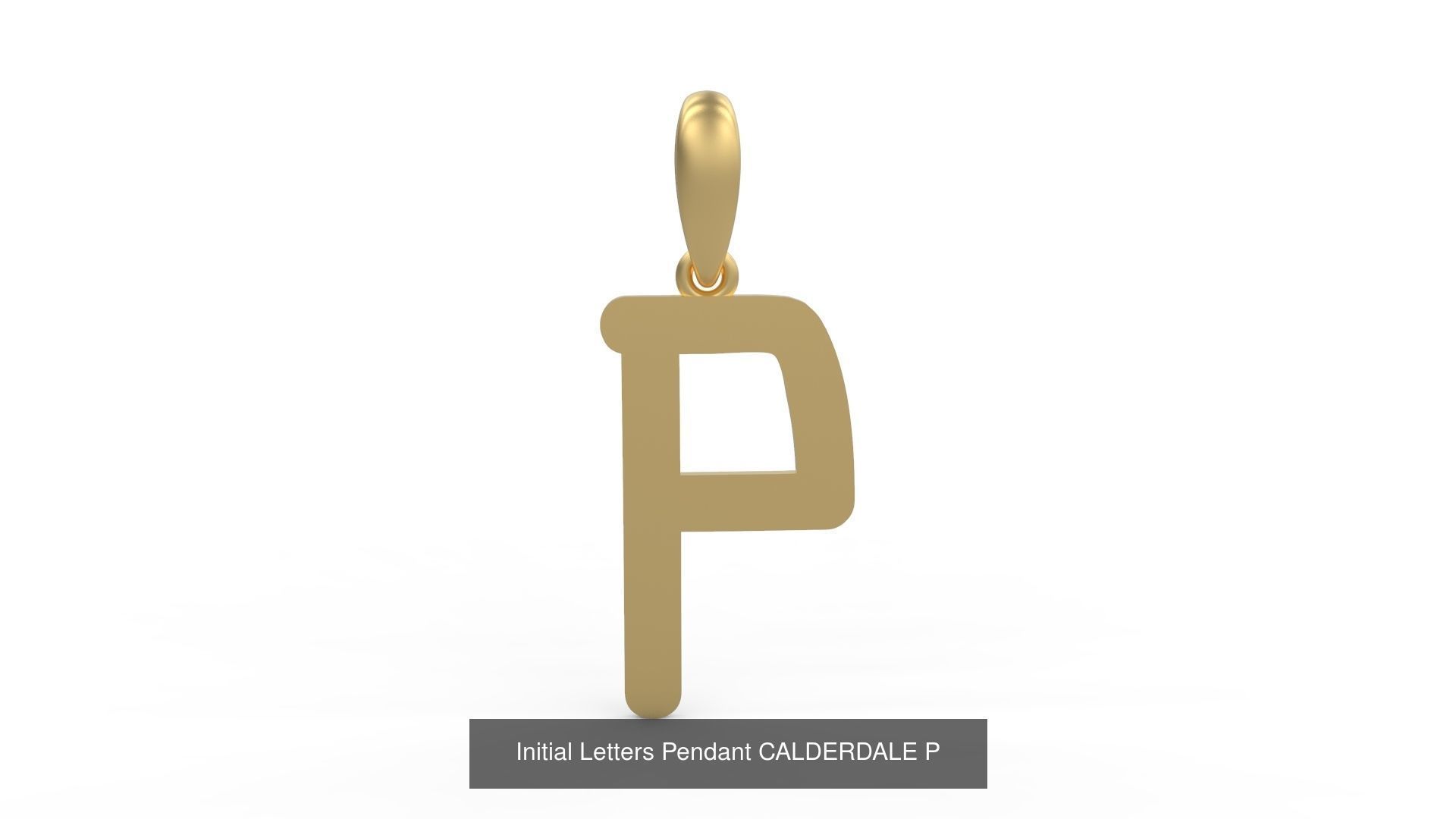 Initial Letters Pendant Alphabets CALDERDALE 3D Model Collection_18