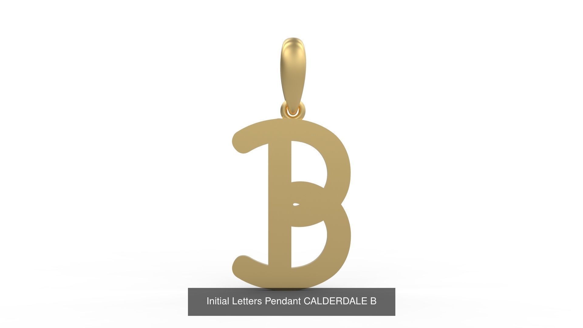 Initial Letters Pendant Alphabets CALDERDALE 3D Model Collection_4