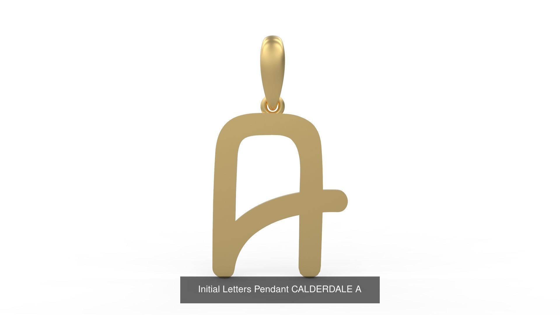 Initial Letters Pendant Alphabets CALDERDALE 3D Model Collection_3