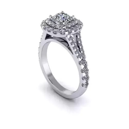Roger Kahlon Double halo Diamond Ring 3D print model
