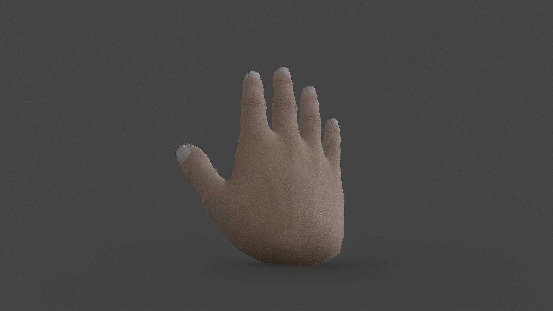 HAND-031 Rigged right hand Low-poly 3D model_3