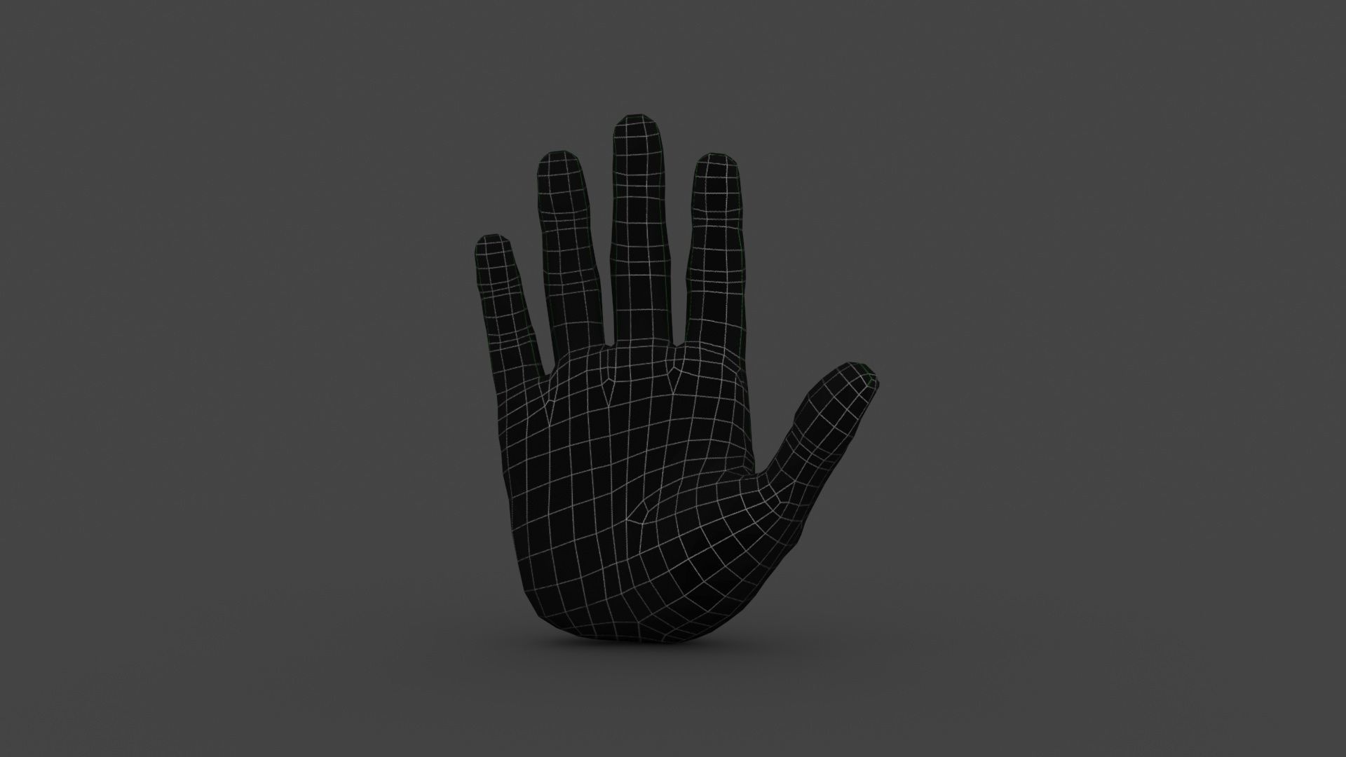 HAND-031 Rigged right hand Low-poly 3D model_6