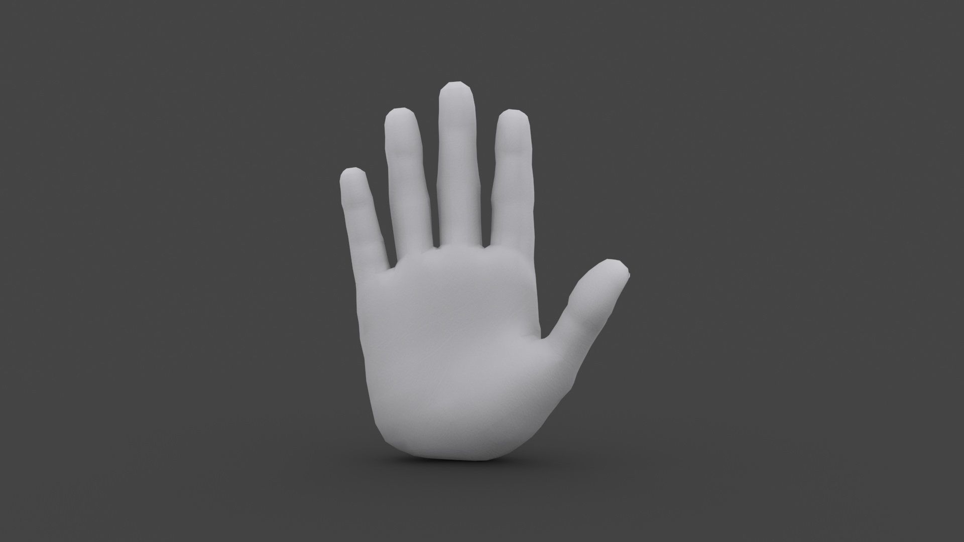HAND-031 Rigged right hand Low-poly 3D model_5