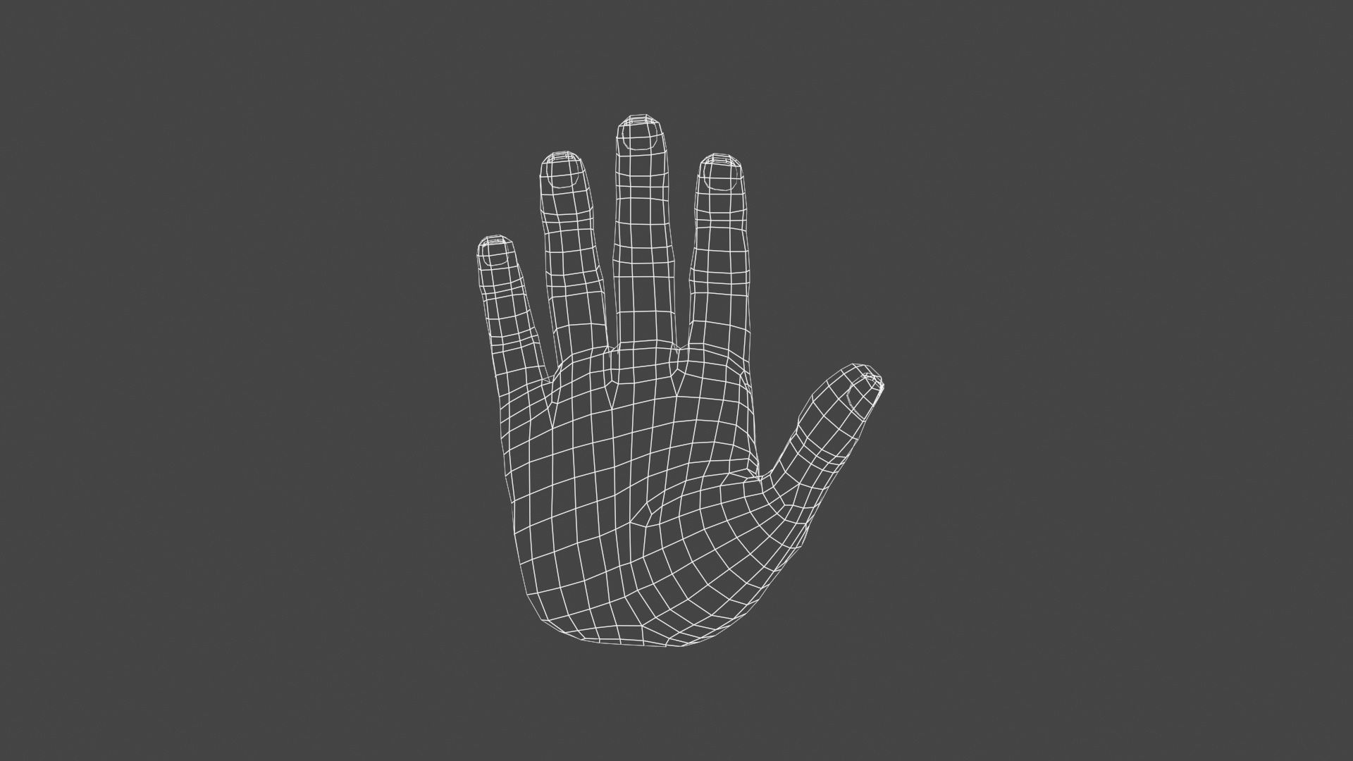 HAND-031 Rigged right hand Low-poly 3D model_7