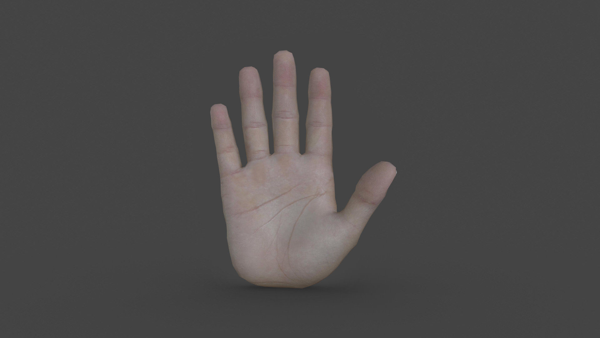 HAND-031 Rigged right hand Low-poly 3D model_2