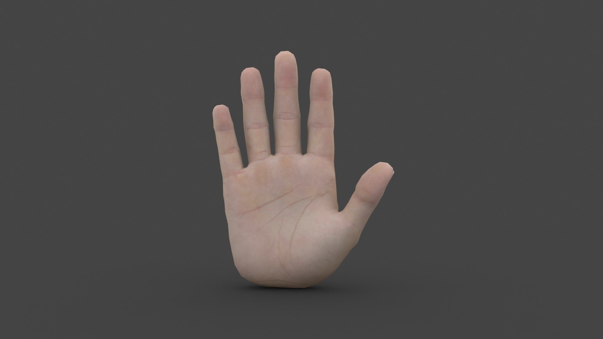 HAND-031 Rigged right hand Low-poly 3D model_4