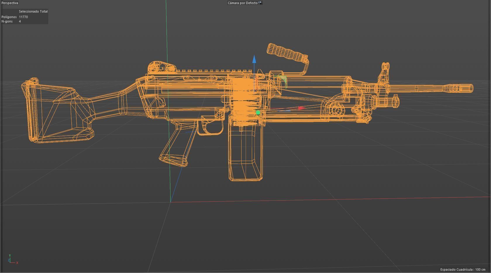 M249 Machine gun low poly  Low-poly 3D model_10