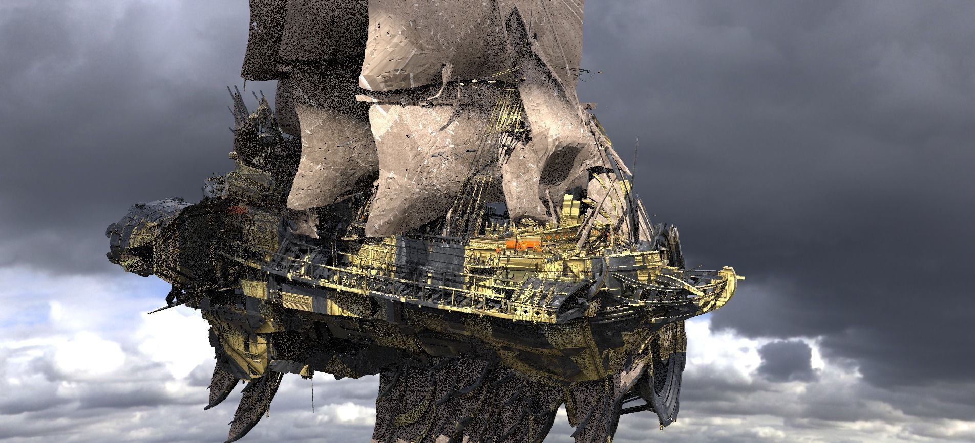 Gold Kings Airship 3D model_1