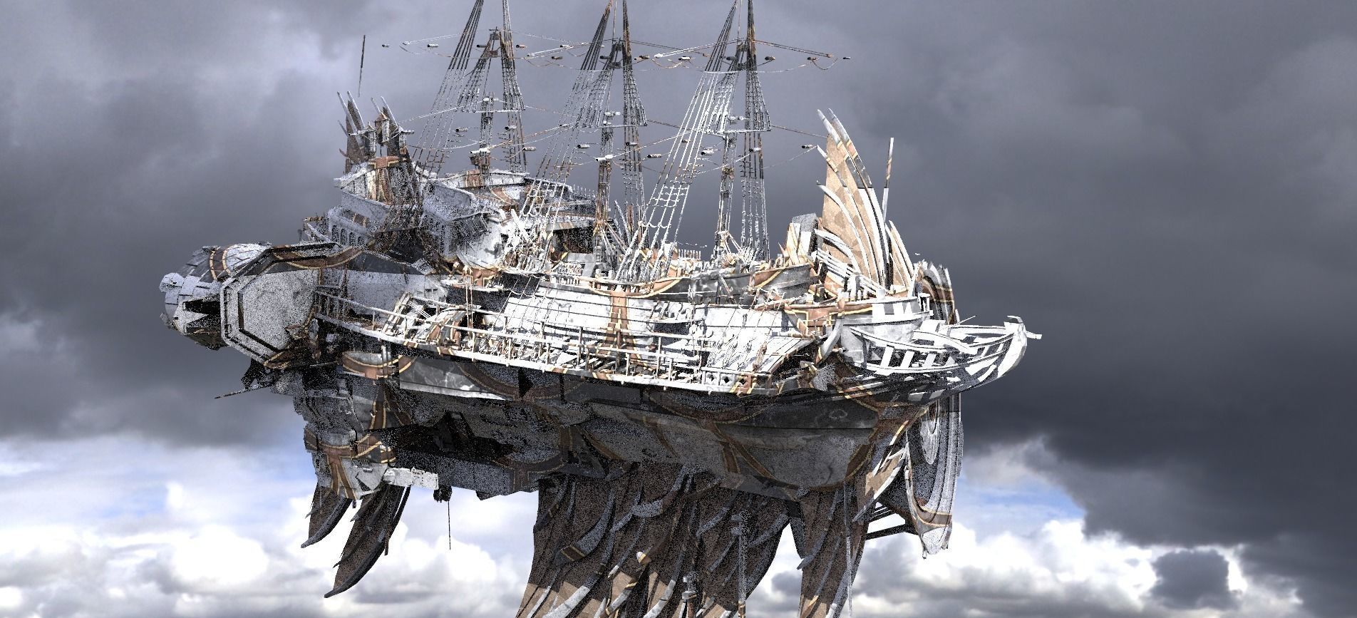 Pale Dragon Airship 3D model_1