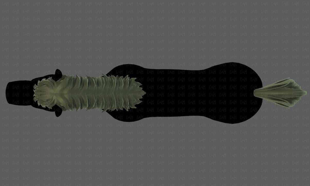 Horse mane and tail V01 Low-poly 3D model_35