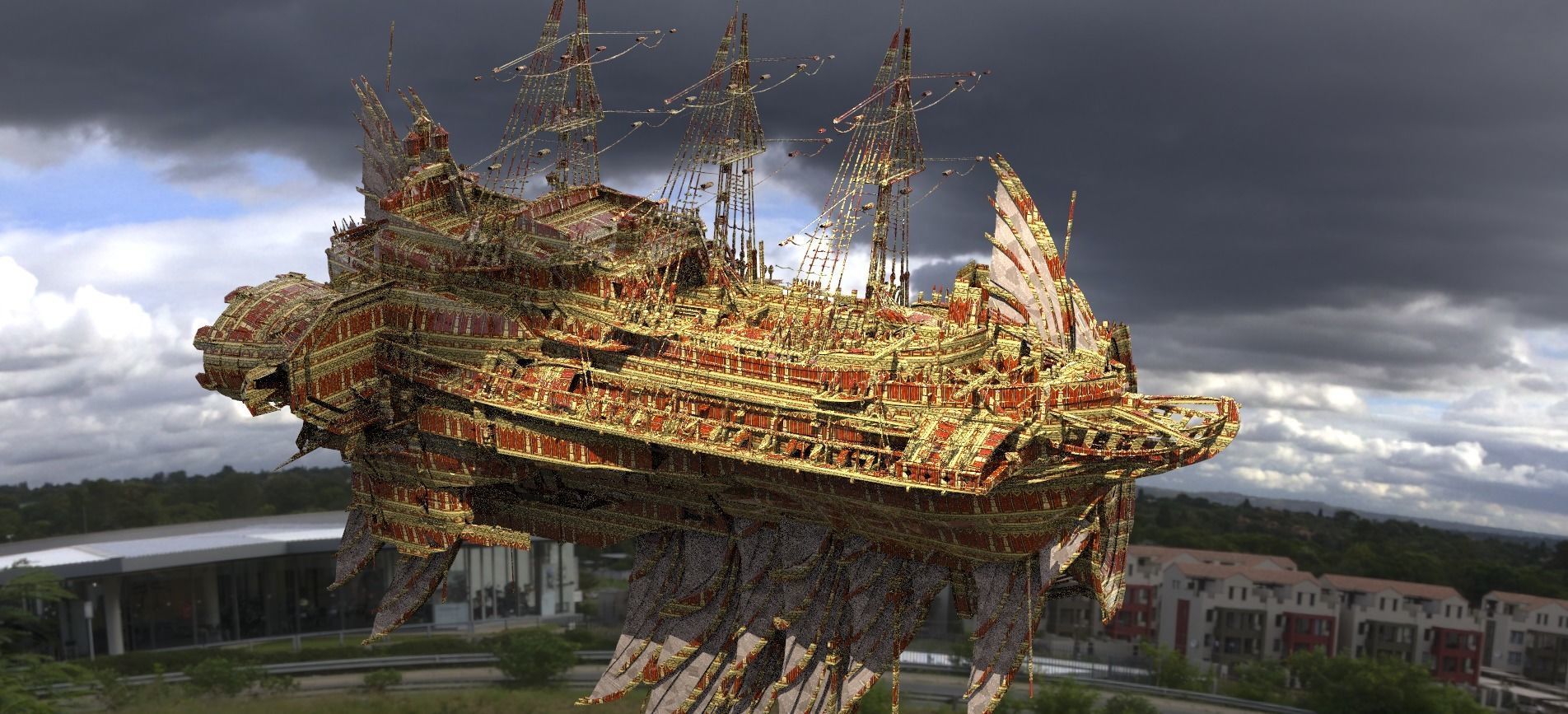 Caribbean Colonel Airship 3D model_1