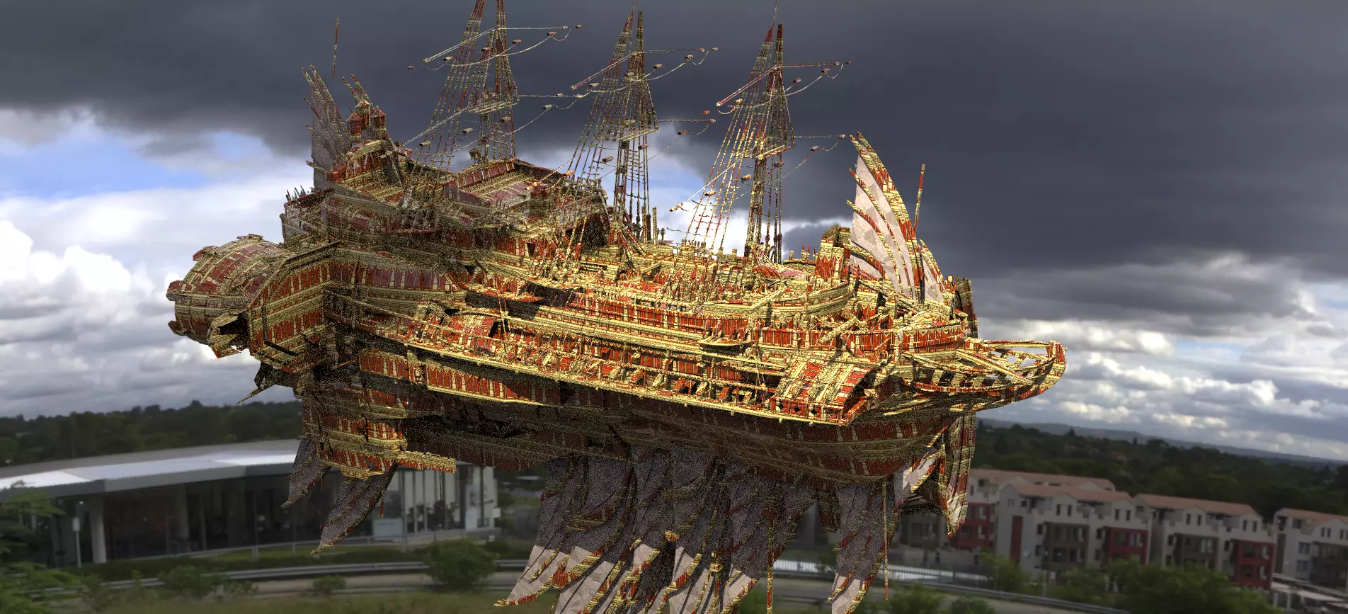 Caribbean Colonel Airship 3D model_0