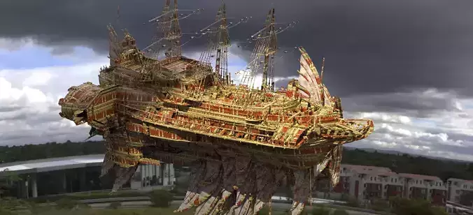 Caribbean Colonel Airship 3D model