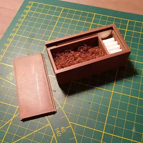 rolled cigarette box