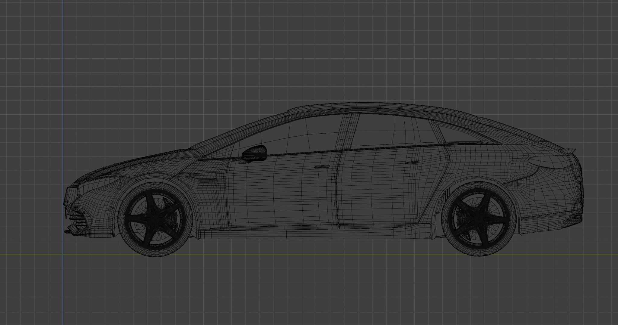 Mercedes Benz EQS 2021  Low-poly 3D model_20