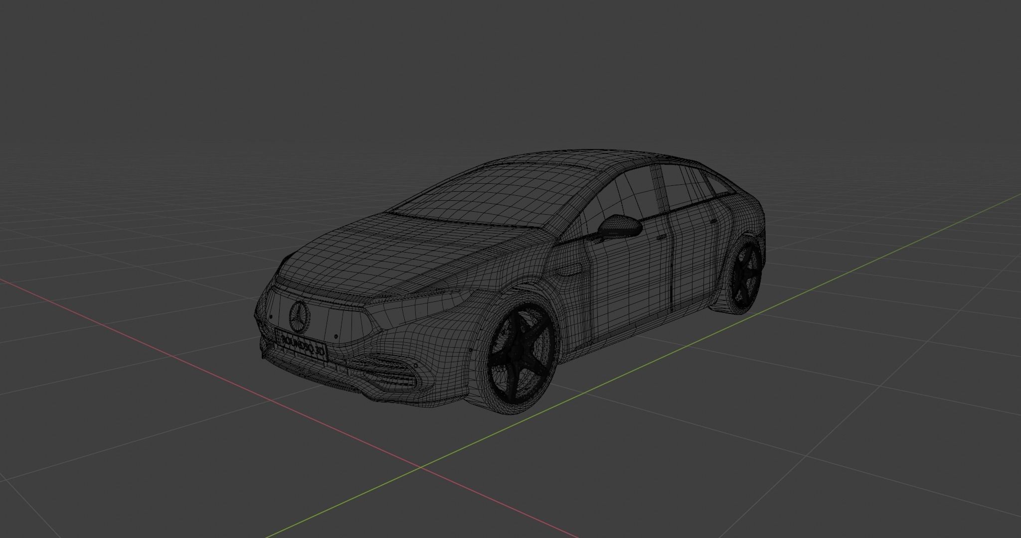 Mercedes Benz EQS 2021  Low-poly 3D model_23