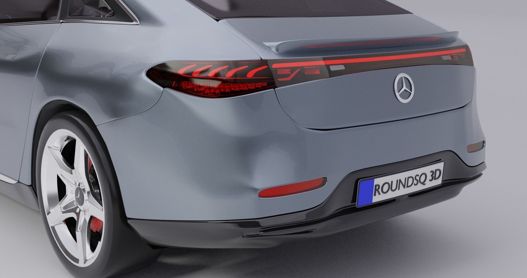 Mercedes Benz EQS 2021  Low-poly 3D model_10