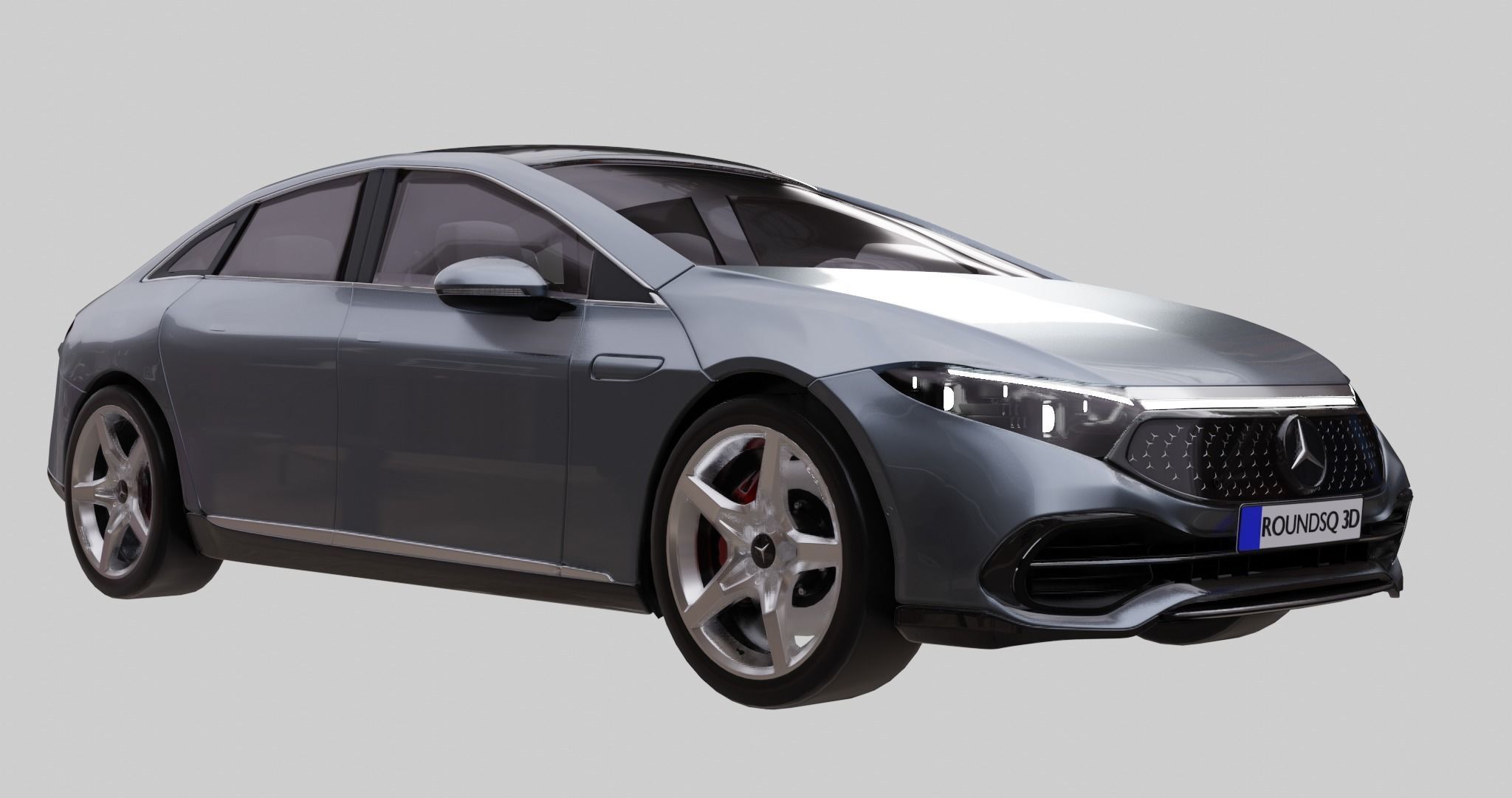 Mercedes Benz EQS 2021  Low-poly 3D model_8