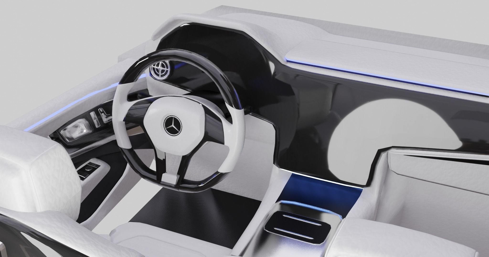 Mercedes Benz EQS 2021  Low-poly 3D model_14