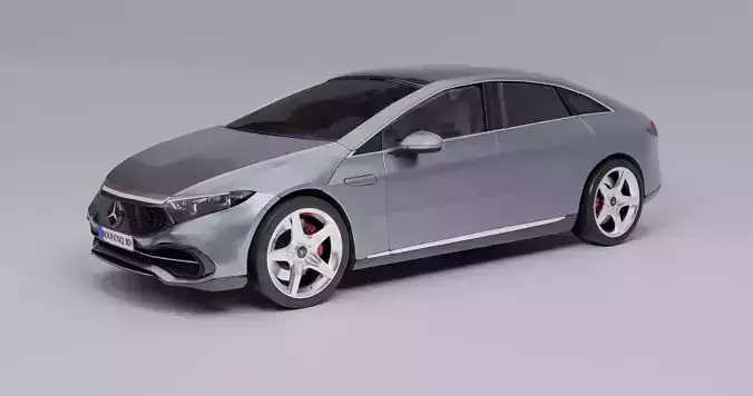 Mercedes Benz EQS 2021  Low-poly 3D model