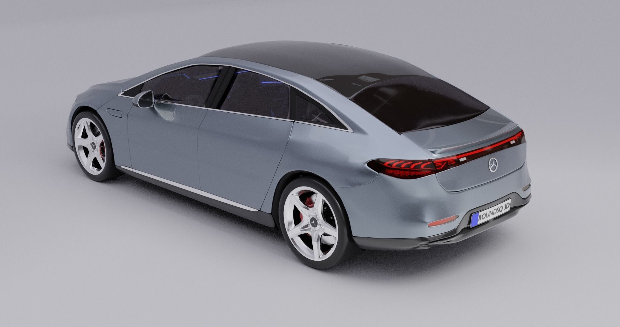 Mercedes Benz EQS 2021  Low-poly 3D model_3