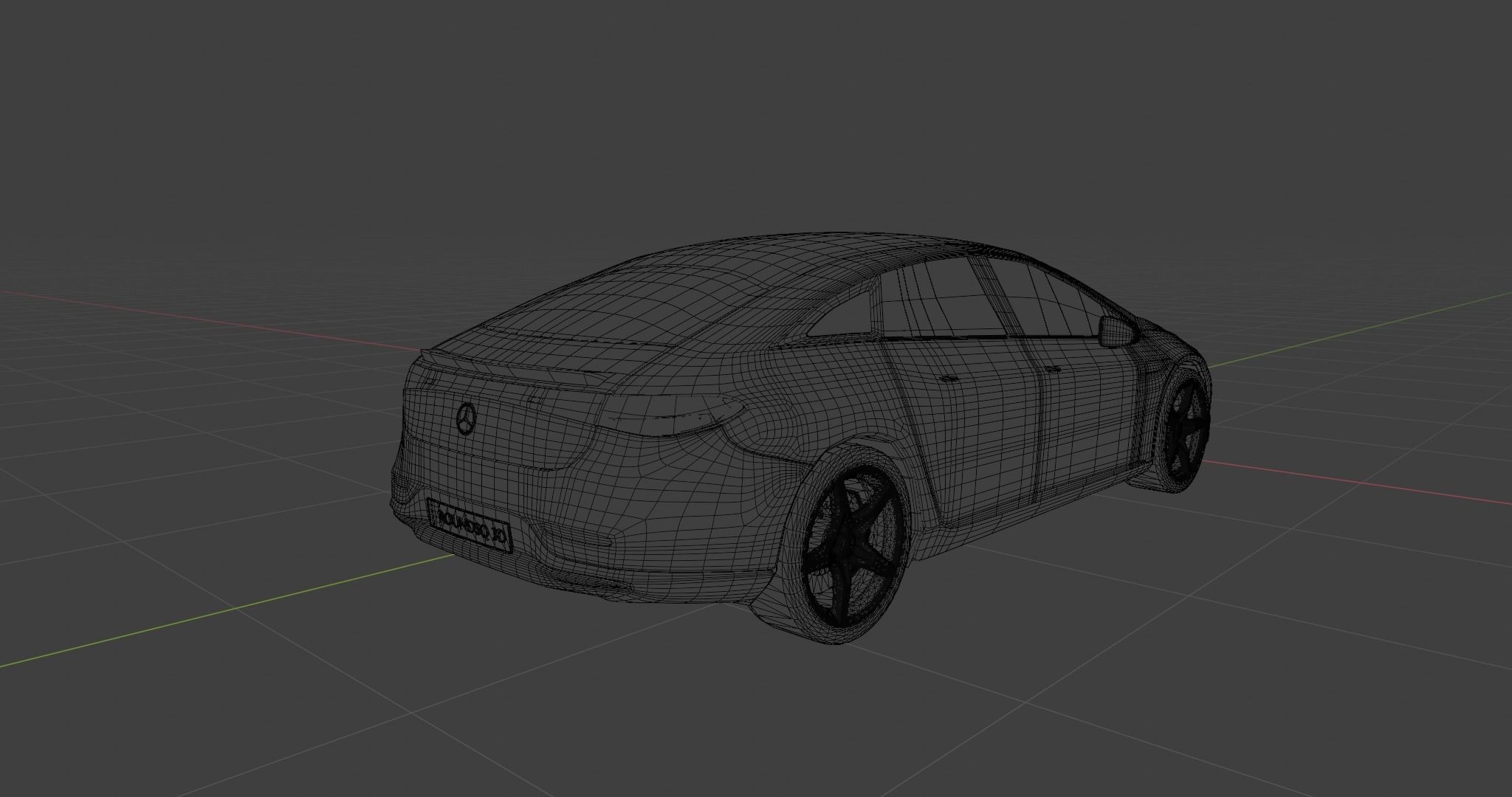 Mercedes Benz EQS 2021  Low-poly 3D model_24