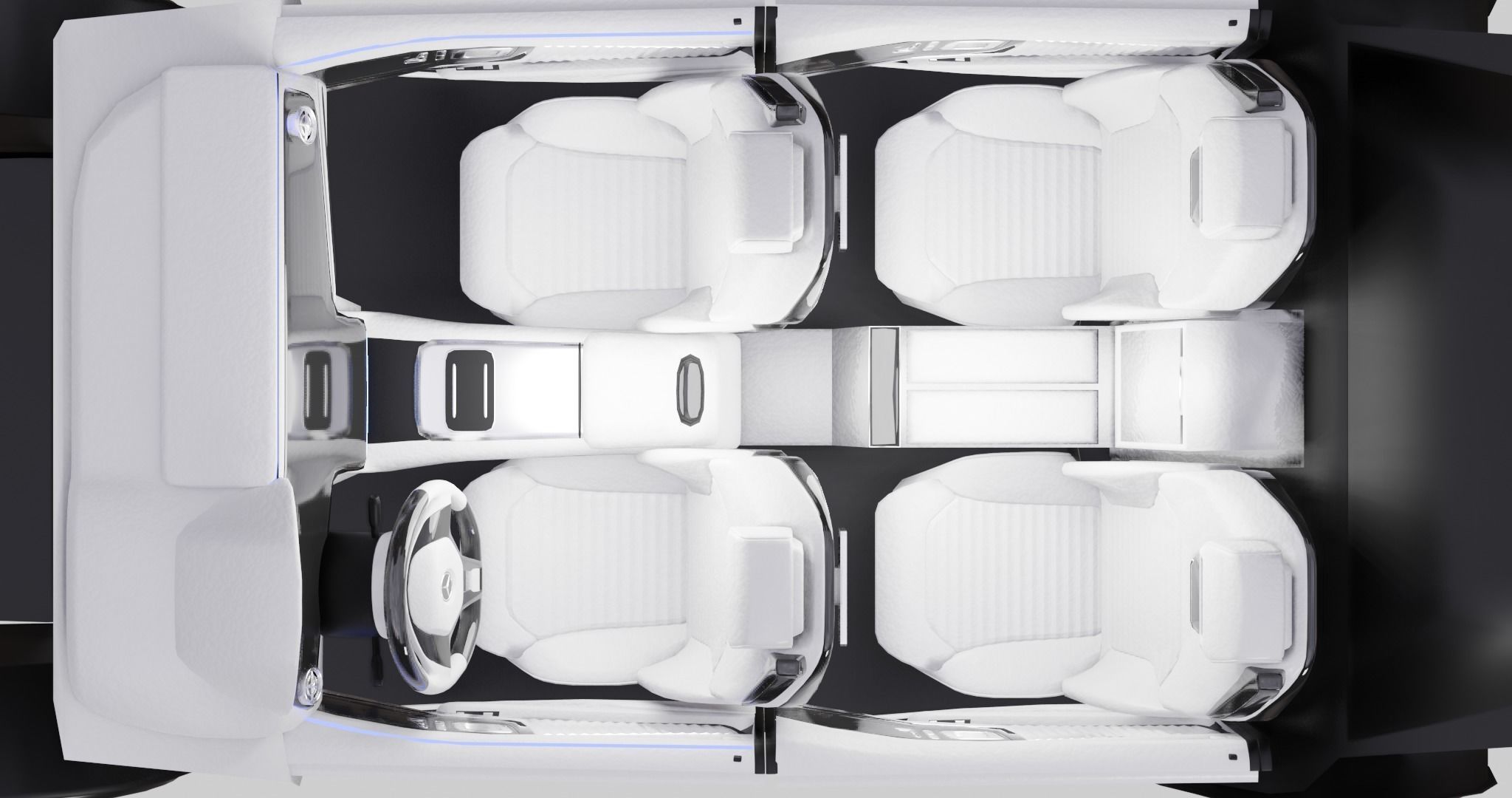 Mercedes Benz EQS 2021  Low-poly 3D model_17