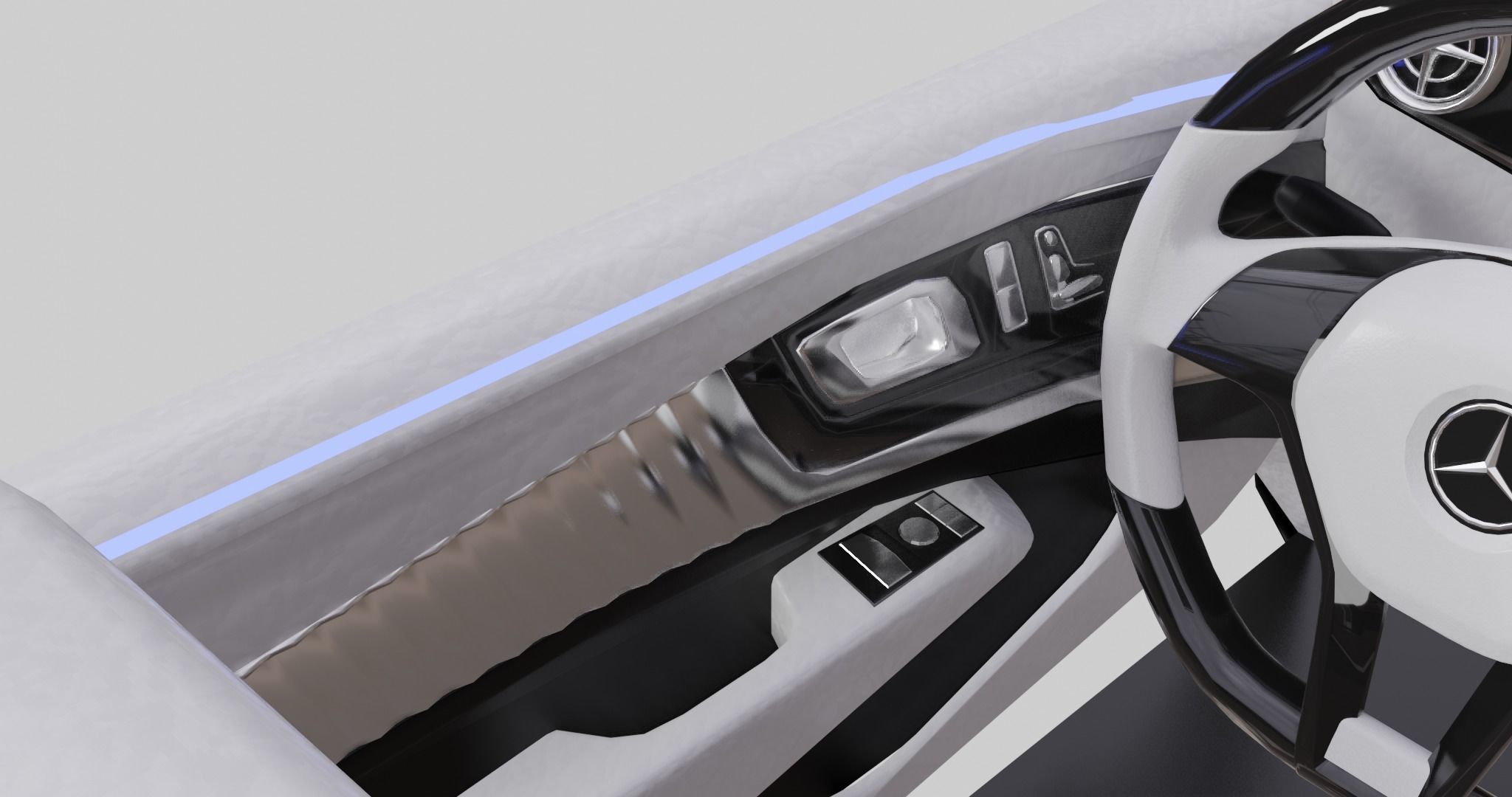 Mercedes Benz EQS 2021  Low-poly 3D model_16