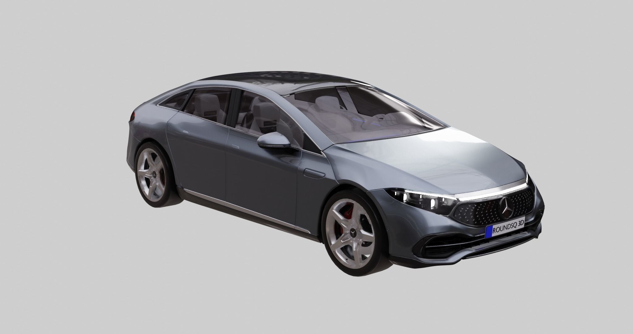 Mercedes Benz EQS 2021  Low-poly 3D model_7