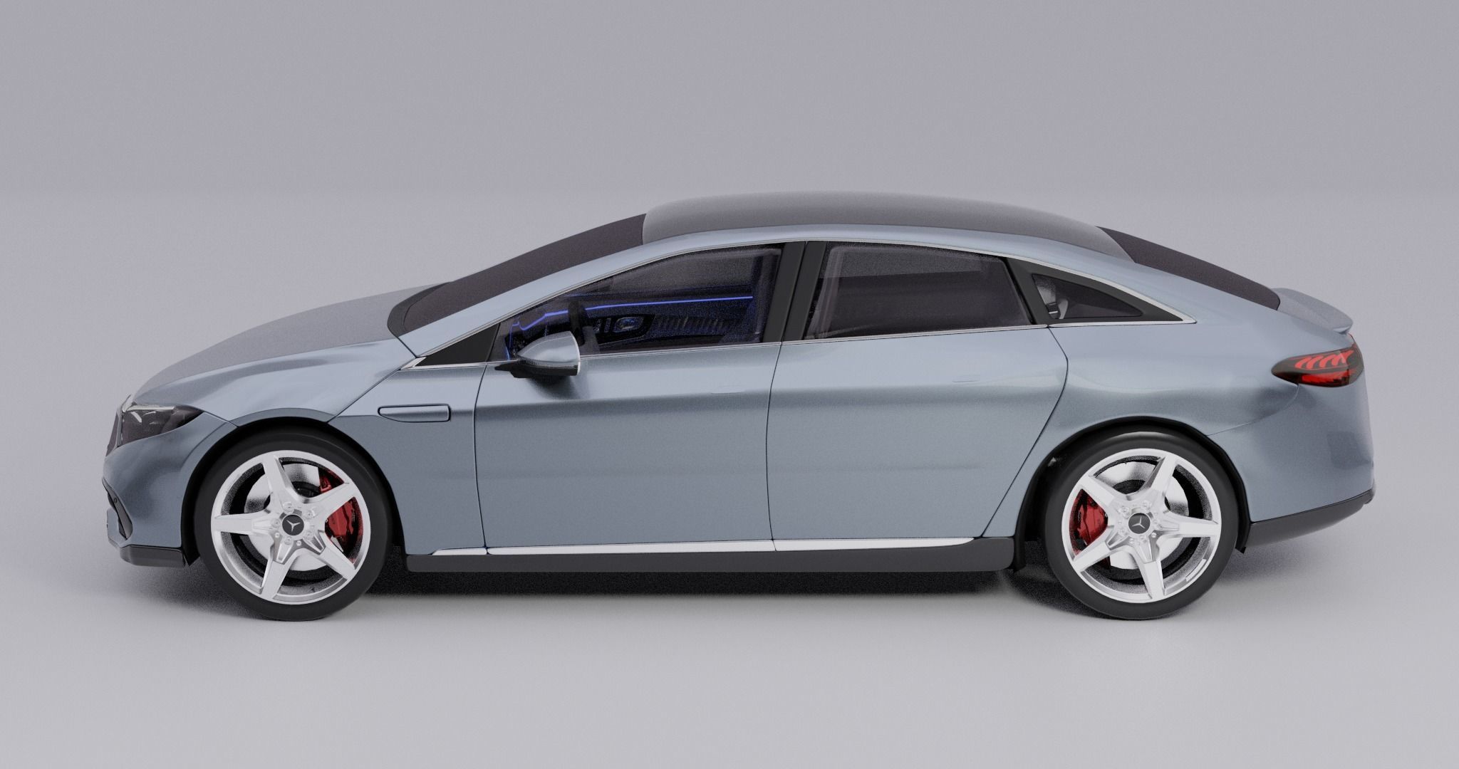 Mercedes Benz EQS 2021  Low-poly 3D model_32