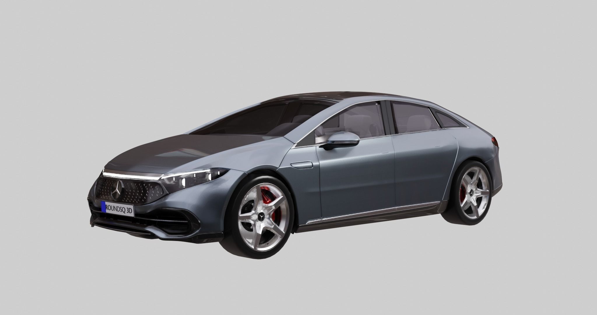 Mercedes Benz EQS 2021  Low-poly 3D model_4