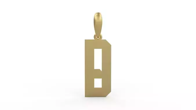 Initial Letters Pendant Theroar B 3D print model