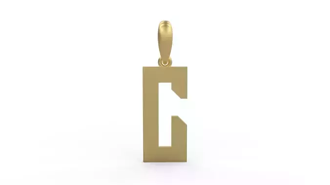 Initial Letters Pendant Theroar C 3D print model