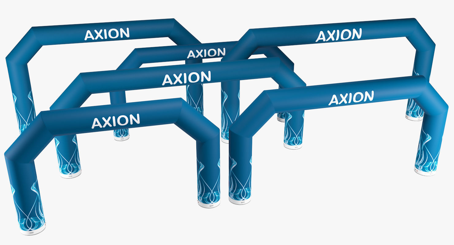 Angled inflatable arch Axion 800-1200 3D model_1