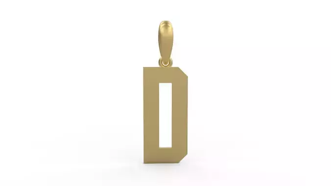  Initial Letters Pendant Theroar D 3D print model
