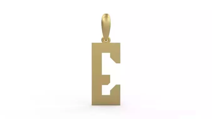 Initial Letters Pendant Theroar E 3D print model