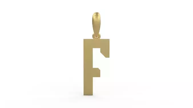 Initial Letters Pendant Theroar F 3D print model