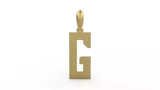 Initial Letters Pendant Theroar G 3D print model