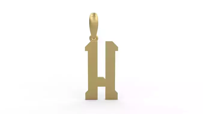 Initial Letters Pendant Theroar H 3D print model