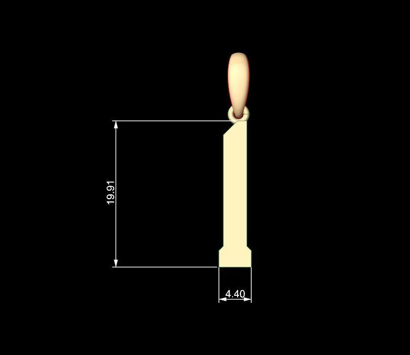 Initial Letters Pendant Theroar I 3D print model_4